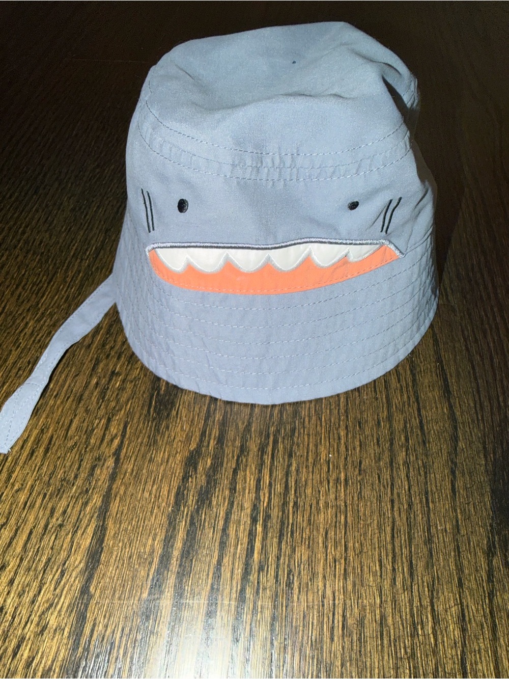 Carter's Light Blue Shark Bucket Hat with Orange Accent